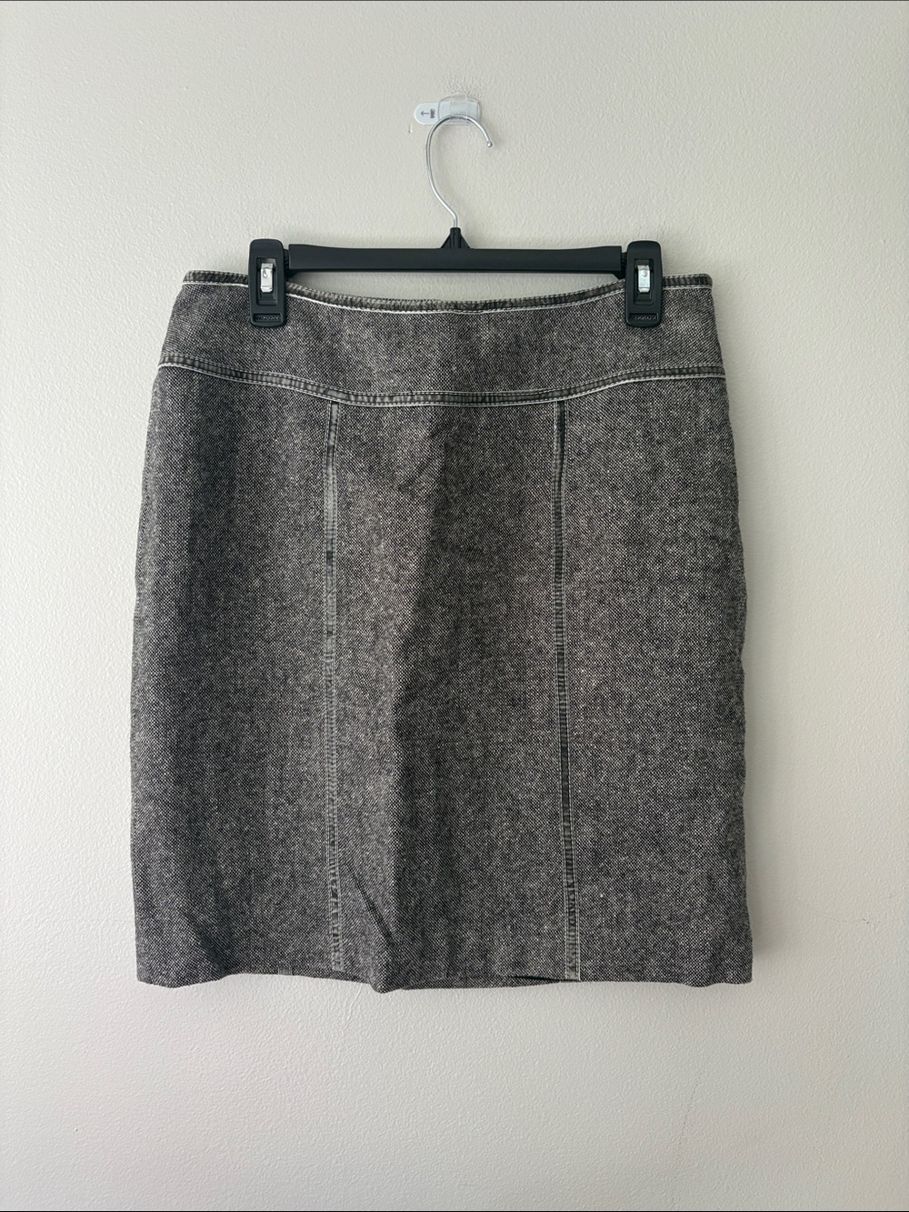 Michael Kors Gray Tweed Wool Blend Pencil Skirt